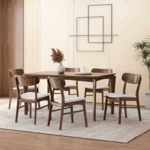 Jeffie 6 - Person Four Leg Dining Set